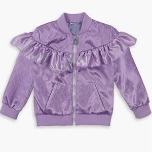 Disney ❄️Frozen Kids Purple Ruffle Jacket